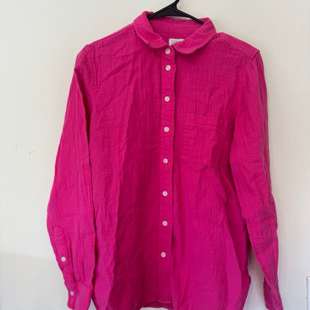 J.Crew pink button up size Small